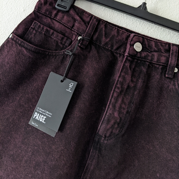 {Paige} Brand New Aideen Denim Skirt in Ruby Acid - Picture 5 of 9